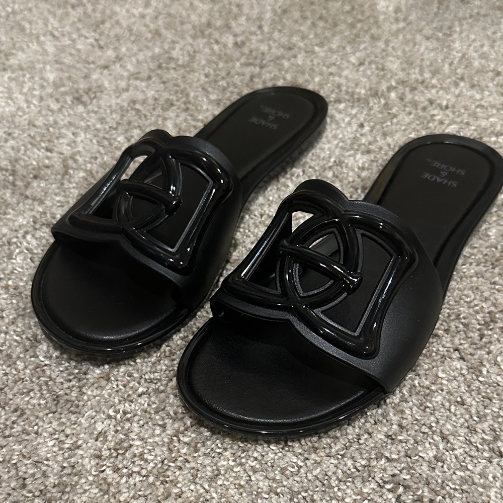 Black Slide Sandals